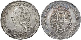 Carlo Emanuele III (1730-1773) Scudo da 6 lire 1763 - Nomisma 156 AG (g 35,18) R
SPL+