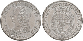 Carlo Emanuele III (1730-1773) Quarto di Scudo 1755 - Nomisma 177 AG (g 8,77)
SPL+