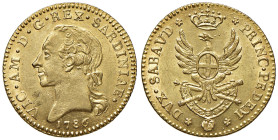 Vittorio Amedeo III (1773-1796) Doppia 1786 - Nomisma 287; MIR 982a AU (g 9,10) Bellissimo esemplare
qFDC/FDC