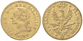 Vittorio Amedeo III (1773-1796) Mezza doppia 1788 - Nomisma 310; MIR 984c AU (g 4,50)
BB/qSPL