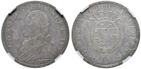 Carlo Emanuele IV (1796-1802) Mezzo scudo 1798 - Nomisma 481 AG R In slab NGC AU 55 cod. 2127894-030
AU 55