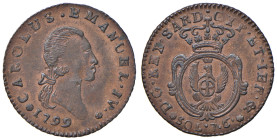 Carlo Emanuele IV (1796-1802) 7,6 Soldi 1799 - Nomisma 486 CU Senza argentatura, interessante falso d’epoca (?)
qFDC