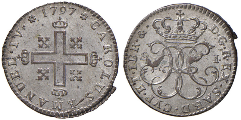 Carlo Emanuele IV (1796-1802) Soldo 1797 - Nomisma 490 MI (g 2,13) R Conservazio...