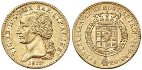 Vittorio Emanuele I (1814-1821) 20 Lire 1819 - Nomisma 511 AU R
qSPL