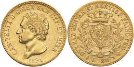 Carlo Felice (1821-1831) 20 Lire 1821 T - Nomisma 539 AU R
BB+