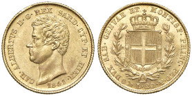 Carlo Alberto (1831-1849) 20 Lire 1841 G - Nomisma 654 AU Inusuale conservazione per un marengo di Carlo Alberto
FDC