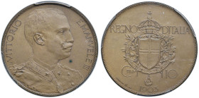 Vittorio Emanuele III (1900-1946) 10 Centesimi 1903 Progetto Johnson - P.P. 316 AE In slab PCGS SP 66 BN 660500.66/32968356
SP 66