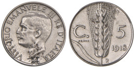 Vittorio Emanuele III (1900-1946) 5 Centesimi 1918 Progetto - P.P. 370 var. FE-NI (g 2,06) Ossidazione sul collo al D/
FDC
