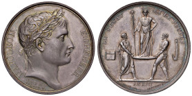 MEDAGLIE NAPOLEONICHE Medaglia 1804 Incoronazione di Napoleone - Opus: Andrieu; Jeuffroy - Bramsen 326 AG (g 34,54 - Ø 40 mm) Colpetto al bordo. Graff...