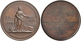MEDAGLIE DEI SAVOIA Vittorio Emanuele II (1861-1878) Medaglia 1865 Ferrovia Susa Brindisi AE (g 143 - Ø 71,64 mm)
qFDC