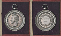 BELGIO Leopoldo I (1831-1865) Medaglia Actes de courage et de devouement con dedica incisa al R/ datata 1838 - Opus: Braemt - AG (g 57,78 - Ø 51 mm) R...