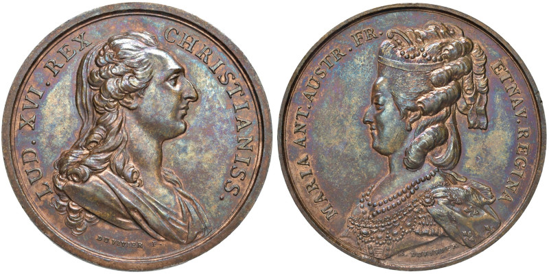 Francia Maria Antonietta (1755-1793) Luigi XV Opus: Duvivier AE (g 28 - Ø 41,10 ...