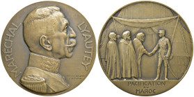 FRANCIA Medaglia 1925 Marechal Lyautey Pacificazione del Marocco Opus: Dropsy AE (g 163 - Ø 67 mm) al bordo bronze
FDC