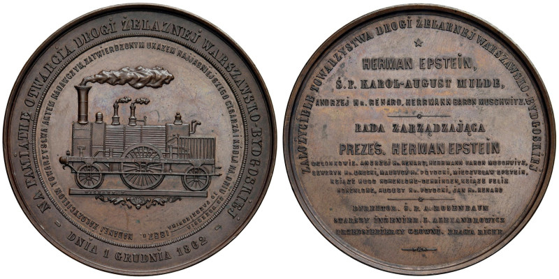 UNGHERIA Herman Epstein (1806-1867) Medaglie 1862 per l'inaugurazione della ferr...