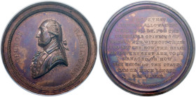 USA George Washington Medaglia 1864 Letter To Hamilton - Opus: J. A. Bolen AE (g 76,42 - Ø 60 mm) In slab NGC MS 63 RB Medaglia estremamente rara coni...