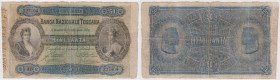 Banca Nazionale Toscana - 50 lire 2° tipo (Umberto I) - 23/12/1883 327404, leggera abrasione ovale di sinistra Rif. Gig. BNT 11A RRR
BB
