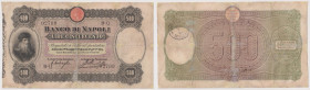 Banco di Napoli - 500 Lire Da Vinci - 22/10/1903 BQ 02789, pesante piega centrale con ampia zona screpolata e restaurata, Rif. Gig. BN 13B RRRRR
MB