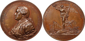 "1781" (post-1886) General Nathaniel Greene at Eutaw Springs Medal. By Augustin Dupre. Adams-Bentley 13, Julian MI-10, Betts-597. Bronze. About Uncirc...