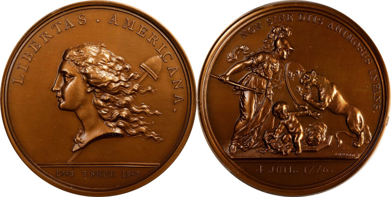 1983 Libertas Americana Medal. Modern Paris Mint Dies. Bronze. MS-67 BN (PCGS)....