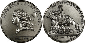 "1781" (2000) Libertas Americana Medal. Modern Paris Mint Dies. Silver. MS-64 (PCGS).
46 mm.
From the Martin Logies Collection.