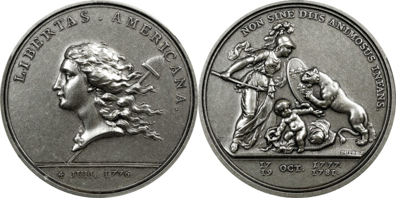 "1781" (2005) Libertas Americana Medal. Modern Paris Mint Dies. Silver. MS-64 (P...