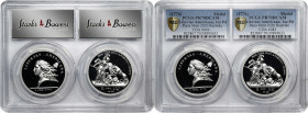 Lot of (2) "1781" (2020) Libertas Americana Medals. Modern Paris Mint Dies. Palladium. Proof-70 Deep Cameo (PCGS).
34 mm. 1 ounce each, .999 fine. Ho...