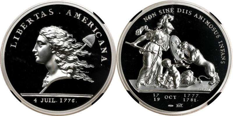 "1781" (2020) Libertas Americana Medal. Modern Paris Mint Dies. Silver. First Re...