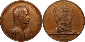 "1814" (post-1824) Major General Jacob Brown Medal. Original Dies. By Moritz Furst. Julian MI-11. Bronze. Mint State, Hairlines, Reverse Edge Nicks.
...
