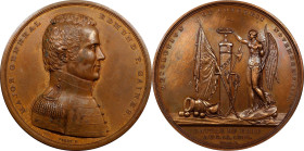 "1814" (post-1884) Major General Edmund P. Gaines at the Siege of Fort Erie Medal. By Moritz Furst. Julian MI-13. Bronze. About Uncirculated, Cleaned....