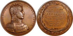 "1814" (1824 or later) Major General Winfield Scott / Battles of Chippewa and Niagara Medal. Original Dies. By Moritz Furst. Julian MI-20. Bronze. Min...