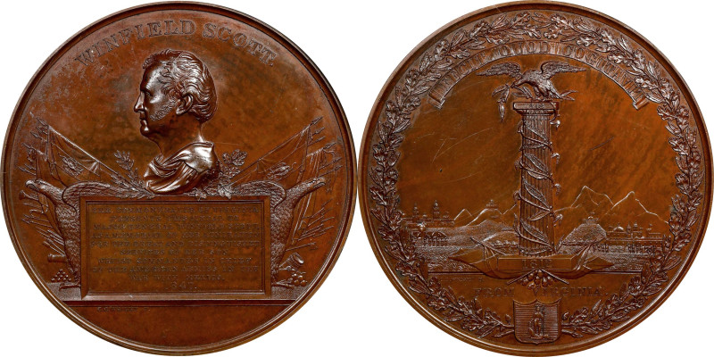 "1847" (post-1850) Major General Winfield Scott / Mexican-American War Medal. By...