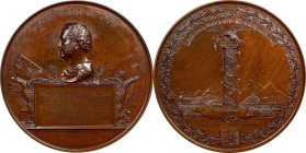 "1847" (post-1850) Major General Winfield Scott / Mexican-American War Medal. By Charles Cushing Wright. Julian MI-27. Bronzed Copper. MS-64 BN (NGC)....