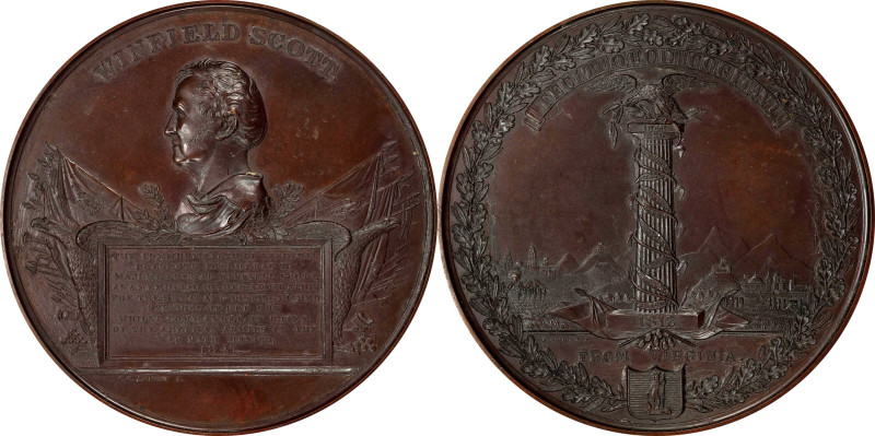 "1847" (post-1850) Major General Winfield Scott / Mexican-American War Medal. By...