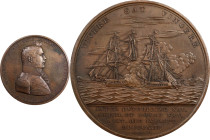 "1813" Lieutenant Edward R. McCall / USS Enterprise vs. HMS Boxer Medal. Original Dies. By Moritz Furst. Julian NA-16. Bronze. About Uncirculated, Obv...