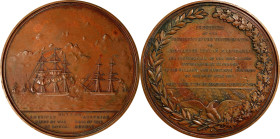 "1854" (1855) Commander Duncan Ingraham / Rescue of Martin Koszta Medal. Original Large Size. By James Barton Longacre and Peter Cross. Julian NA-26. ...