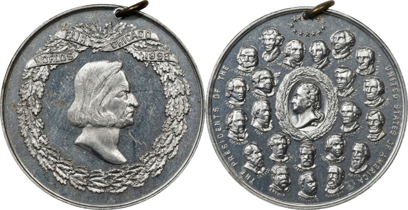 1893 World's Columbian Exposition Presidents of the U.S. Medal. Eglit-34, Cunnin...