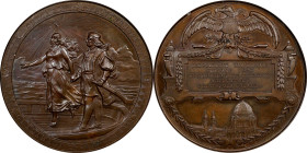1892-1893 World's Columbian Exposition Danish Medal. Eglit-37, Rulau-X11. Bronze. MS-64 BN (NGC).
65 mm.