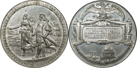 1892-1893 World's Columbian Exposition Danish Medal. Eglit-37, Rulau-X11A. White Metal. MS-62 (NGC).
65 mm.
