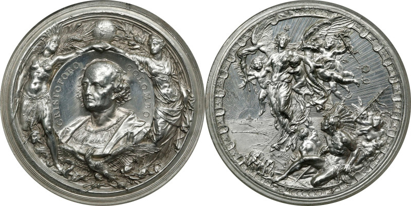1892-1893 World's Columbian Exposition Cristoforo Colombo Medal. By Luigi Poglia...