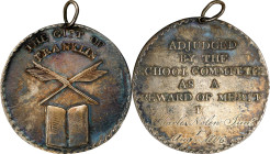 1806 Boston Schools Medal. Greenslet GM-352. Rarity-5. Silver. Extremely Fine.
35 mm. 13.14 grams. Pierced and looped for suspension. Lower reverse f...