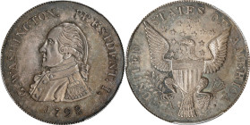 "1792" (ca. 1860) Idler Copy of the Getz "Half Dollar." Musante GW-27, Baker-25K, W-15910. Silver. MS-64 (PCGS).
21 mm.
From the Martin Logies Colle...