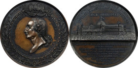 1853 New York Crystal Palace Medal. By Alexander C. Morin and Anthony Paquet. Musante GW-191, Baker-361A. Bronze. MS-63 (NGC).
52 mm.