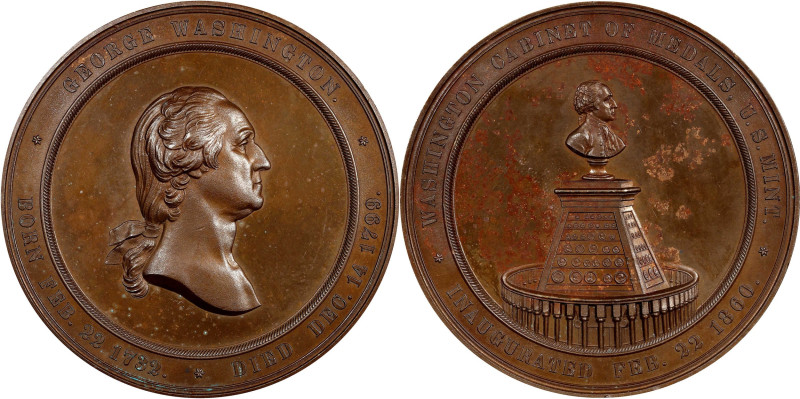 "1860" U.S. Mint Cabinet Medal. Musante GW-241, Baker-326A, Julian MT-23. Bronze...