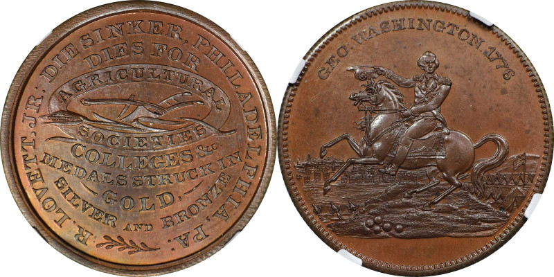 "1776" (ca. 1859) Robert Lovett, Jr. Store Card. Musante GW-253, Baker-556A, Mil...