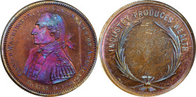 "1799" (ca. 1863) Cincinnatus of America - Industry Produces Wealth Medal. By George Hampden Lovett. Musante GW-439, Baker-352A. Copper. MS-65 BN PL (...