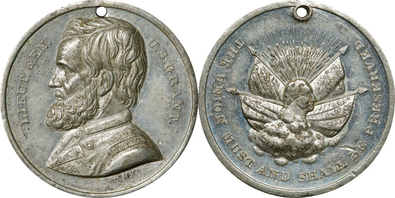 Undated (ca. 1864) Washington and Flags / Ulysses S. Grant Medal. By William H. ...