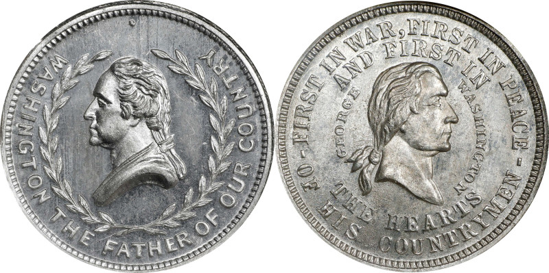 Undated (ca. 1876) Double Head Medal Muling. By George Hampden Lovett. Musante G...