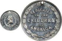 1876 Lovett's Battle Series, Second Obverse - Children of America Medal. By George Hampden Lovett. Musante GW-902, Baker-415C. White Metal. MS-65 DPL ...