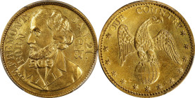 "1813" (1856) John C. Fremont Campaign Medal. DeWitt-JF 1856-14. Brass. MS-65 (PCGS).
22 mm.