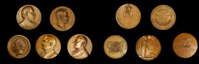 Lot of (5) 20th Century Presidential Medals. Yellow Bronze. Mint State.
Included are: "1865" Abraham Lincoln Memorial, 77 mm; 1909 William Howard Taf...